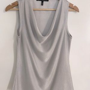 Shimmer silver top